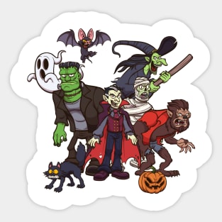 Classic Halloween Characters Sticker